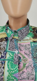 Casual Loose Printed Long Sleeve Blouse WSYF-5902