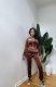 Solid Velvet Hooded Long Sleeve 2 Piece Pants Set YS-8826