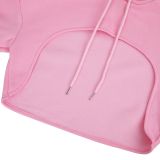Solid Cropped Hoodie+Tank Top+Pants 3 Piece Sets CH-8193