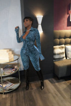 Leopard Flare Sleeve Two Piece Pants Set BLX-8229