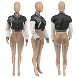 Casual Printed Full Sleeve Short Baseball Jacket WSYF-5891