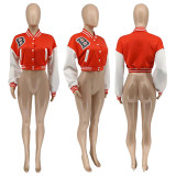 Casual Printed Full Sleeve Short Baseball Jacket WSYF-5891