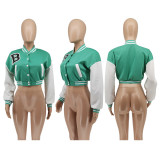 Casual Printed Full Sleeve Short Baseball Jacket WSYF-5891