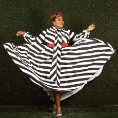 Plus Size Black White Stripe Big Swing Maxi Dress (Without Belt) NNWF-7343