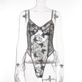 Sexy Sling One-piece Mesh See-through Underwear YQ-W490