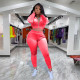 Velvet Hooded Zipper Coat And Pants 2 Piece Sets YD-8535