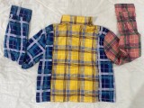 Plaid Print Long Sleeve Blouse Top DAI-8367
