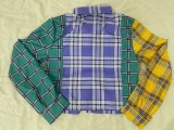 Plaid Print Long Sleeve Blouse Top DAI-8367
