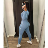 Casual Sports Hooded Drawstring Two Piece Pants Set IV-8257