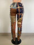 Cartton Print Tassel Casual Pants LSL-6479
