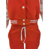 Casual Printed Baseball Jacket And Pants 2 Piece Sets TK-6203