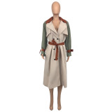 Casual Double-Breasted Belted Trench Coat GLF-10057