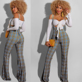 Sexy Off-shoulder Tie Up Top And Print Sling Jumpsuits Two Piece Sets FSXF-188