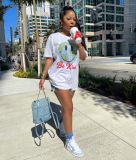 Fashion Casual Print Round Neck T-Shirt FSXF-280