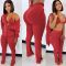 Solid Ribbed Knit Bra Top+Cloak Coat+Split Pants 3 Piece Sets MOF-6659