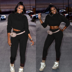Solid Sports Long Sleeve Two Piece Sets MAE-2128