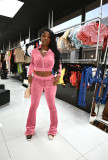 Casual Long Sleeve Zipper Long Sleeve 2 Piece Sets XMY-9294