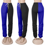 Casual Color Block Ruched Pants NY-2051