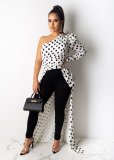 Sexy Printed One Shoulder High Low Irregular Top NK-8515