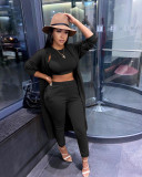 Solid Tank Top+Long Cloak+Pants 3 Piece Sets HMS-5514