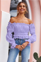 Fashion Off Shoulder Long Sleeve Tops OSM-8005