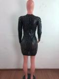 Fashion Sexy Long Sleeve Mini Dress OSM-6126