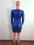 Fashion Sexy Long Sleeve Mini Dress OSM-6126