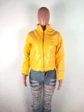 Bright PU Leather Bread Down Coat OSM-4524