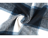 Plaid Full Sleeve Buttons Long Coat ASL-6525