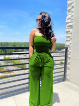 Solid Sexy Off Shoulder Wide Leg Jumpsuit ANDF-0605