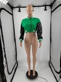 Casual Patchwork Full Sleeve Baseball Jacket IV-8259