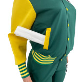 Casual Letter Baseball Jacket And Pants Two Piece Sets YH-5244