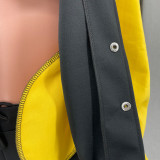 Casual Letter Baseball Jacket And Pants Two Piece Sets YH-5244