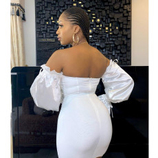 Sexy Off Shoulder Long Sleeve Bodycon Dress BN-9310