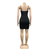 Sexy Pearls Beading Mesh Pathwork Club Dress BY-5047