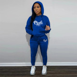 Pink Letter Embroidery Sports Two Piece Suits YIM-231