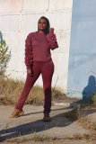 Solid Puff Sleeve Casual Two Piece Pants Set JPF-1058