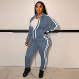 Casual Sports Long Sleeve Zipper 2 Piece Sets YIM-232