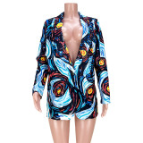 Casual Printed Full Sleeve Blazer Coat ASL-6529