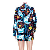 Casual Printed Full Sleeve Blazer Coat ASL-6529