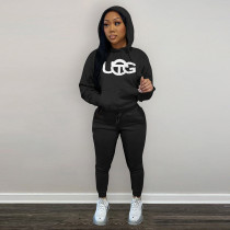 Casual Fleece Hoodies Pants Two Piece Sets DDF-88140