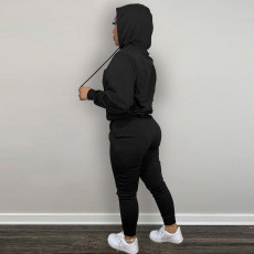 Casual Fleece Hoodies Pants Two Piece Sets DDF-88140
