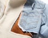 Fleece Patch Denim Jacket LMDF-10205