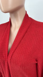Solid Knitted Full Sleeve Long Cardigan Coat WSYF-5920