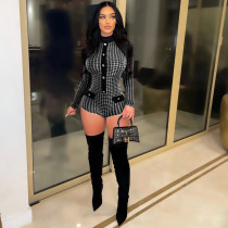 Sexy Long Sleeve Bodycon Playsuit HMS-5530