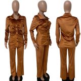 Solid Long Sleeve Two Piece Pants Set LSD-82009
