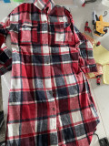 Classic Plaid Print Full Sleeve Long Coat XYF-9121