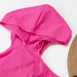 Sexy Hooded Backless Off Shoulder Top And Stacked Pants Set NY-2302