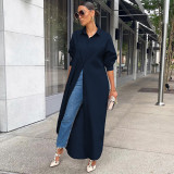 Solid Full Sleeve Casual Long Shirt GLF-10077