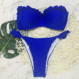 Sexy Pleated Bandeau Bikini Two Piece Sets CASF-8753